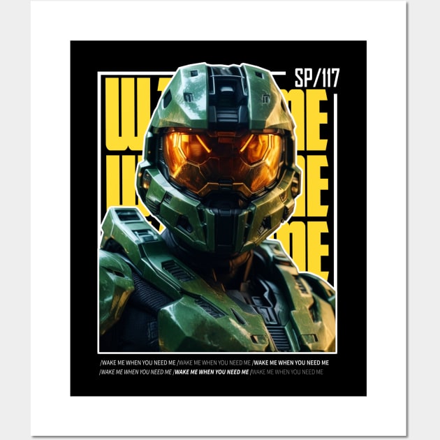 Halo game quotes - Master chief - Spartan 117 - Realistic #3 Wall Art by trino21